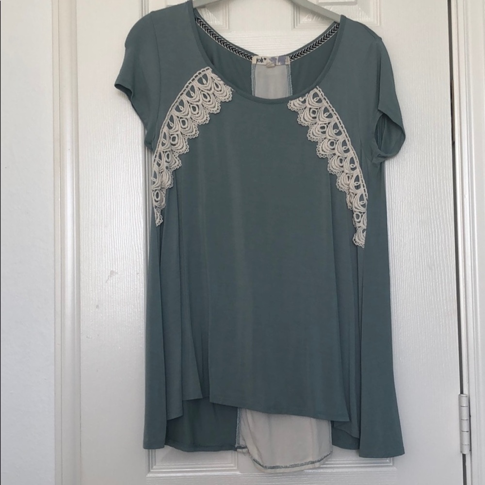 super cute top with lace back